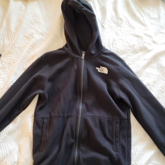 The North Face Glacier Kids Full-Zip Hoodie in Black - Picture 1 of 7